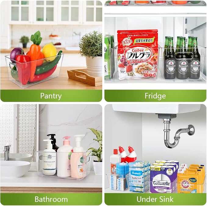 Set Of 10 Refrigerator Pantry Organizer Bins, Countertops, Fridge Organizer - Image 4