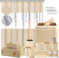 Beige Bathroom Accessories Set by BetterbathroomwithXLHOME