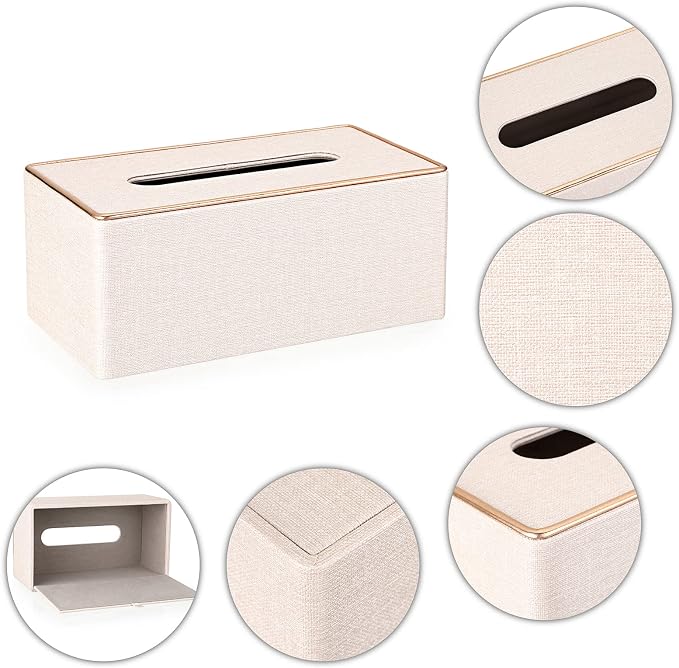 Sumnacon Rectangular Linen Tissue Box Cover - Image 4
