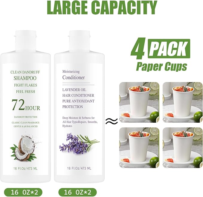 Cruise Empty Shampoo Bottles: 32oz in Total Leak-Proof - Image 3