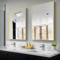 Bathroom Vanity Mirror for Wall, 2 Pack 36" x 24" Metal Framed Rectangular by TRAHOME