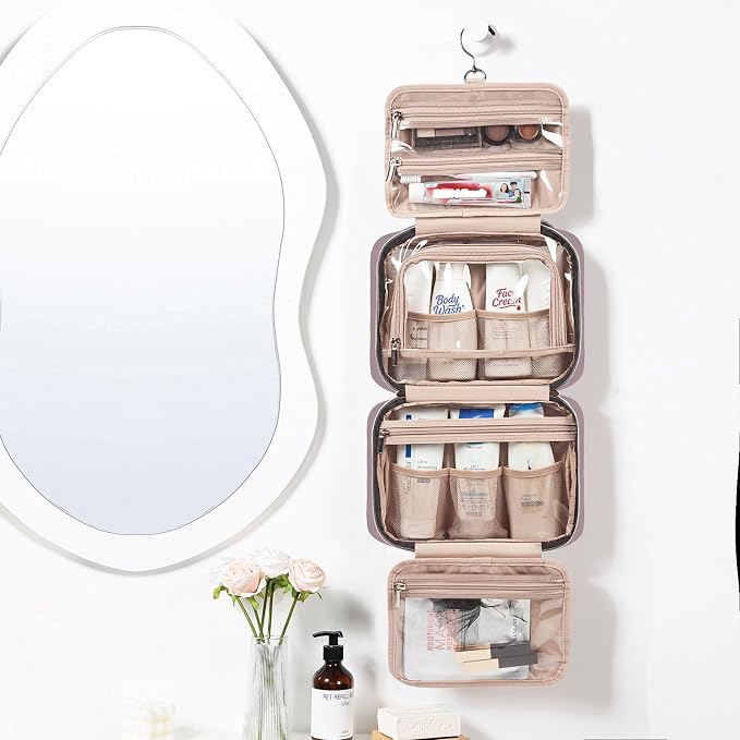 NISHEL Travel Toiletry Bag for women, Portable Hanging Organizer for - Image 2