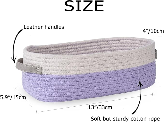Cotton Rope Woven Basket Toilet Paper Baskets - Image 2