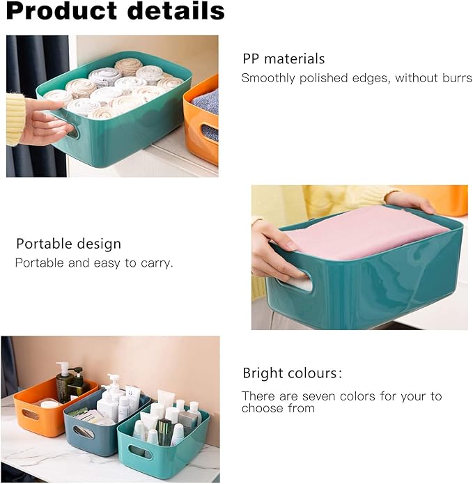 OWill 7 Pcs 2.1 L Plastic Storage Bins and Baskets - Image 3