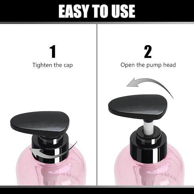 Shampoo and Conditioner Dispenser Set, YACEYACE 3Pcs 16.9oz Shower Dispenser - Image 5