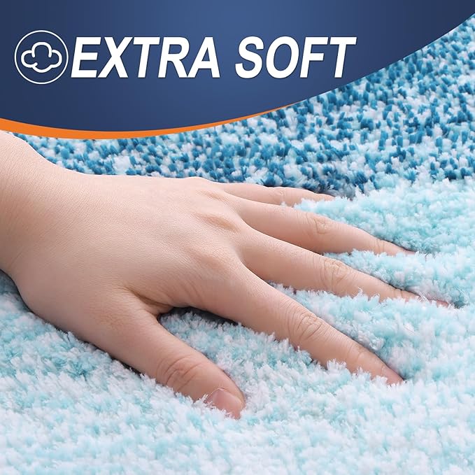 OLANLY Bathroom Rug Set 2 Piece, Soft Absorbent Microfiber Bath Rug Set - Image 3