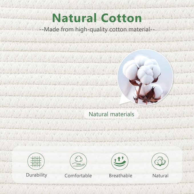 Cotton Rope Storage Basket, Woven Basket - Image 2