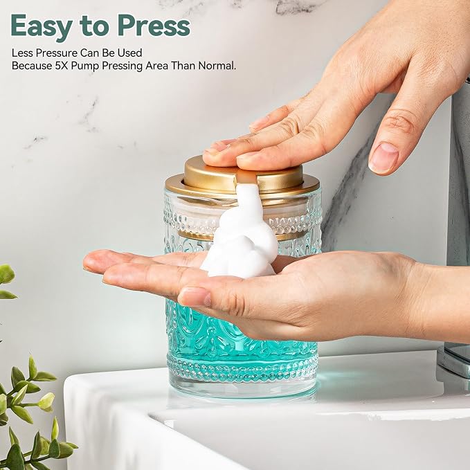 Glass Foaming Soap Dispenser - 8 Oz Foam Hand Soap Dispenser - Image 3