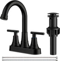 FORIOUS Matte Black Bathroom Faucets, 4 Inch Centerset Bathroom Sink Faucet 2 by FORIOUS
