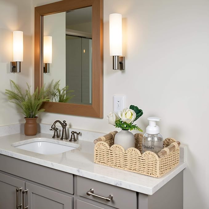 CubesLand Bathroom Basket Organizer, Toilet Tank Paper Storage Baskets 2-Pack - Image 7