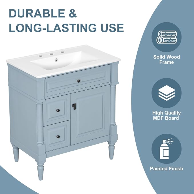 Harper & Bright Designs 30" Bathroom Vanity - Image 7