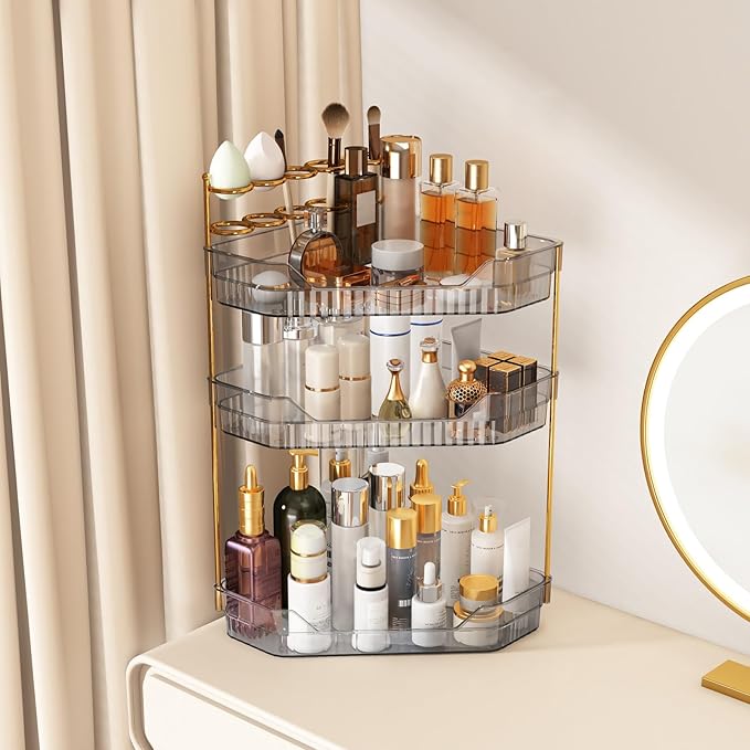 Corner Bathroom Counter Organizer by ZZWILLB