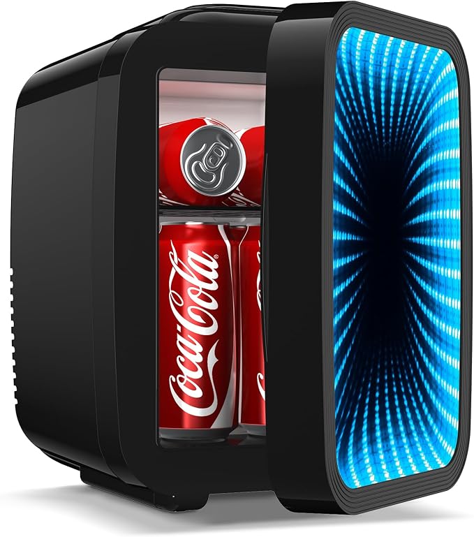 Mini Fridge, 4L/6 Can Small fridge by BEICHEN