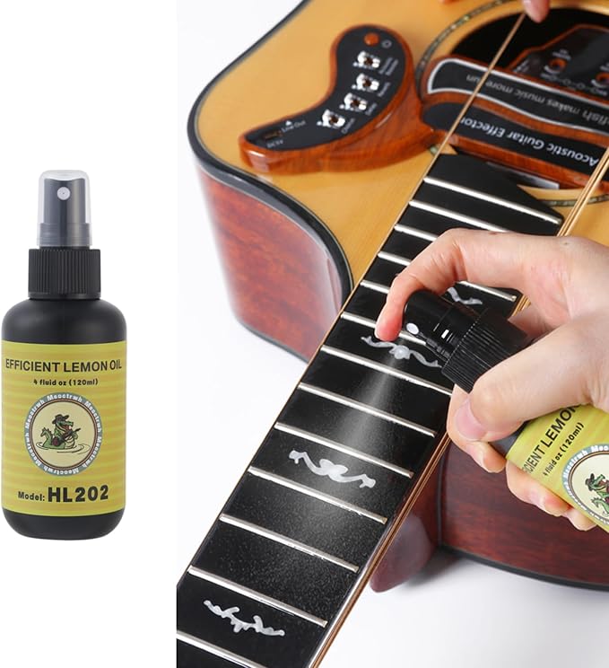 Guitar Fretboard Lemon Oil, Body Polish, String Cleaner, Polish Cloth, Guitar - Image 2