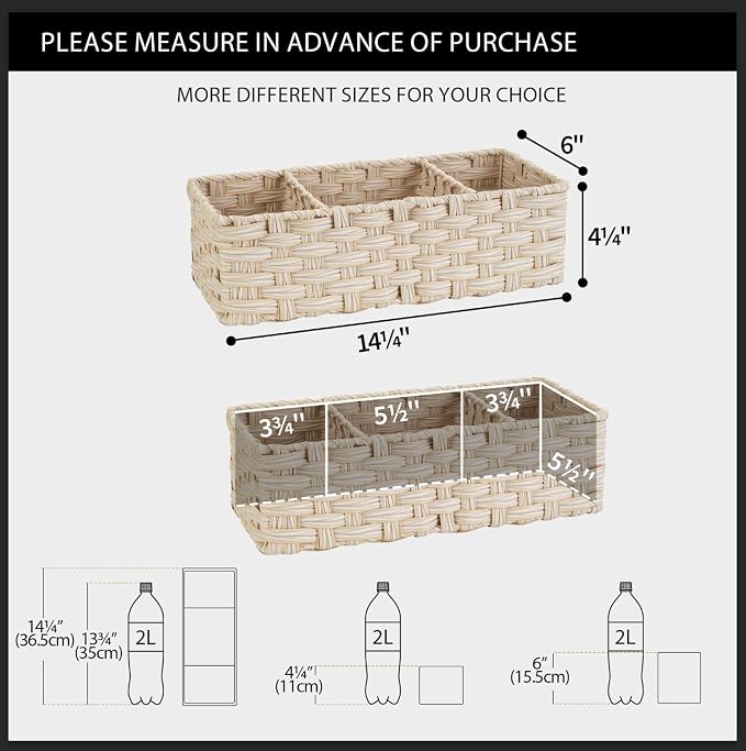 GRANNY SAYS Bathroom Baskets for Organizing, Wicker Basket for Storage - Image 3