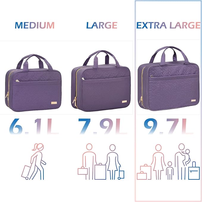 NISHEL Travel Toiletry Bag for women, Portable Hanging Organizer for - Image 3