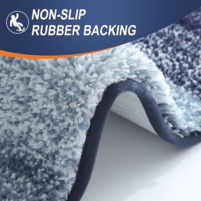 OLANLY Bathroom Rug Set 2 Piece, Soft Absorbent Microfiber Bath Rug Set - Image 5