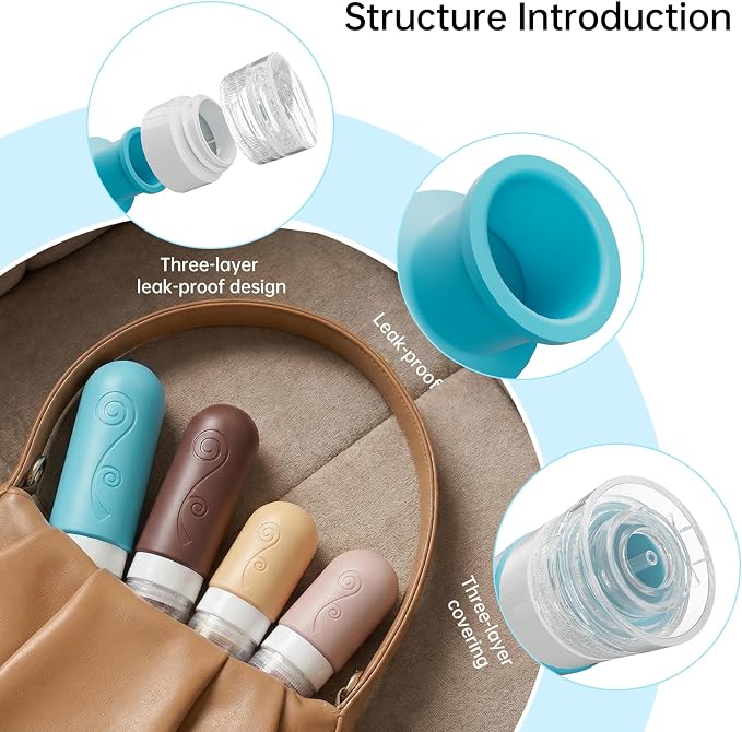16 Pack Travel Bottles Set for Toiletries, TSA Approved Travel Containers Leak - Image 6