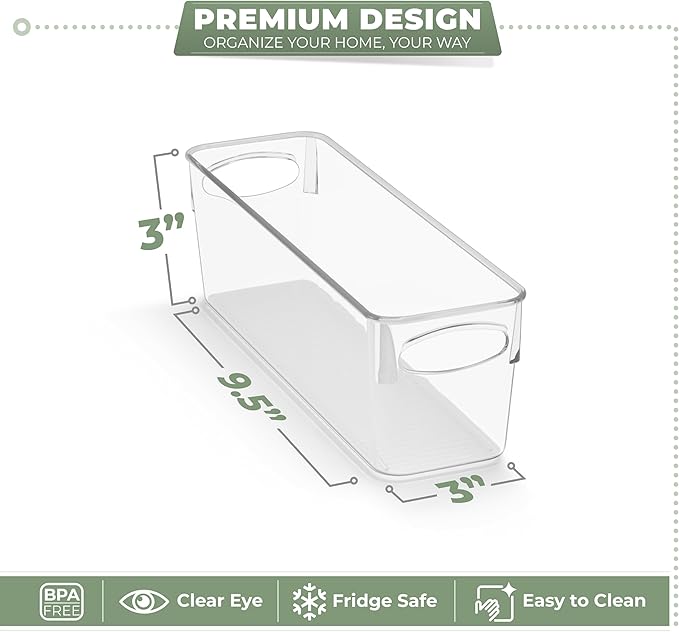 Sorbus 10-Pack Small Clear Plastic Organizing Bins – Clear Bins - Image 3