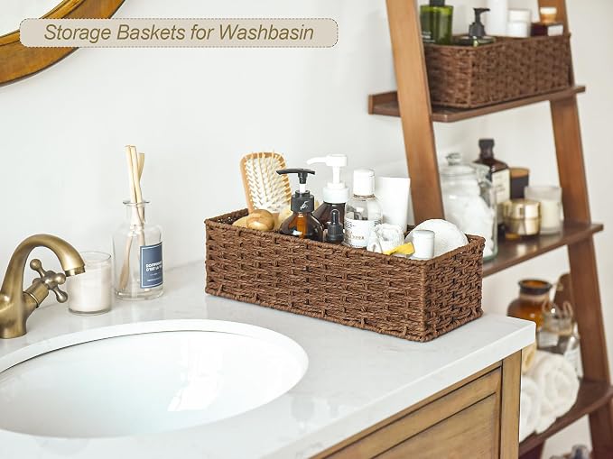 StorageWorks 3-Section Wicker Baskets - Image 3