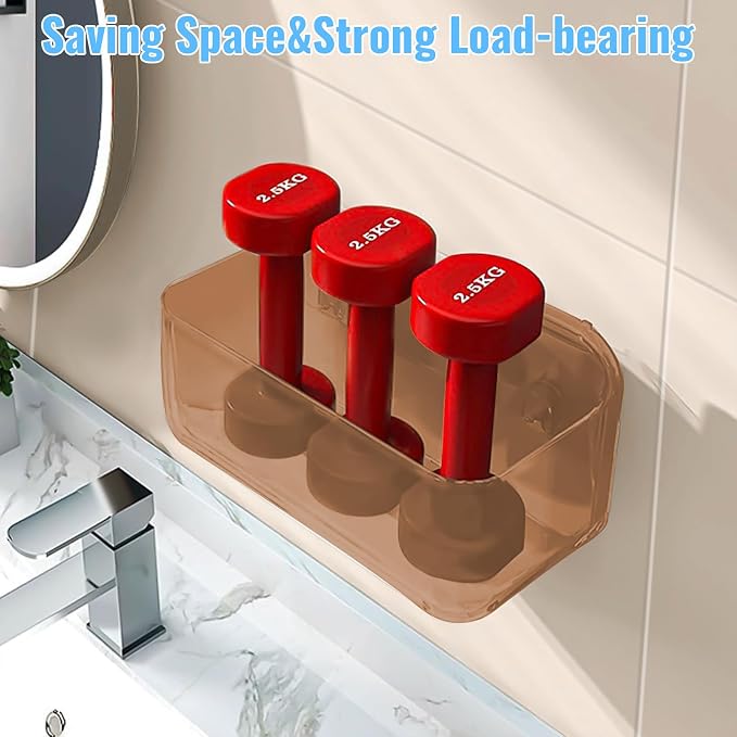 CGBE 2 Packs Cabinet Door Organizer, Acrylic Adhesive Shelf Wall Mounted Storage - Image 3