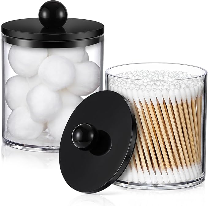 2 Pack Acrylic Qtip Holder Dispenser - Image 9