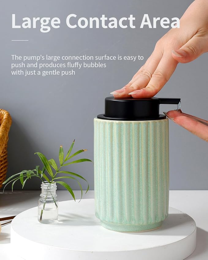 Soap Dispenser, 10.5OZ Lotion Dispenser, Dish Soap Dispenser, Modern Stripe - Image 3