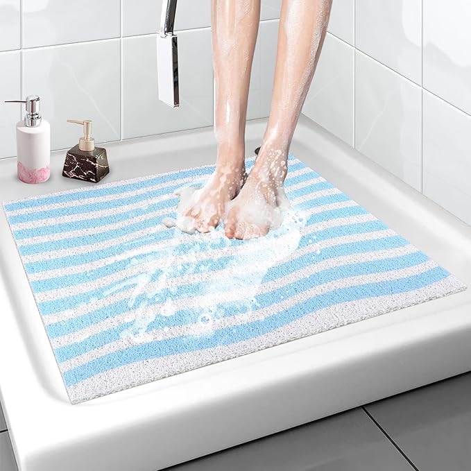 Non Slip Shower Mat, 24x24 Inch, Soft Comfortable Shower Floor Mat by Unknown