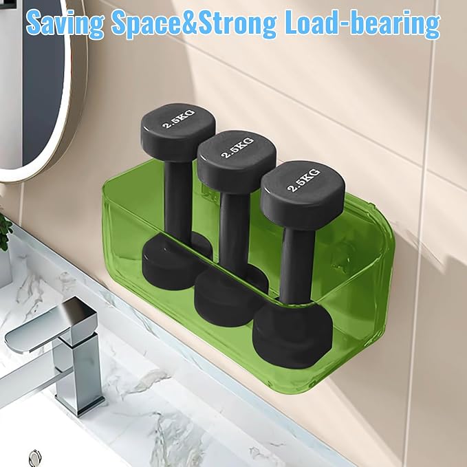 CGBE 2 Packs Cabinet Door Organizer, Acrylic Adhesive Shelf Wall Mounted Storage - Image 3