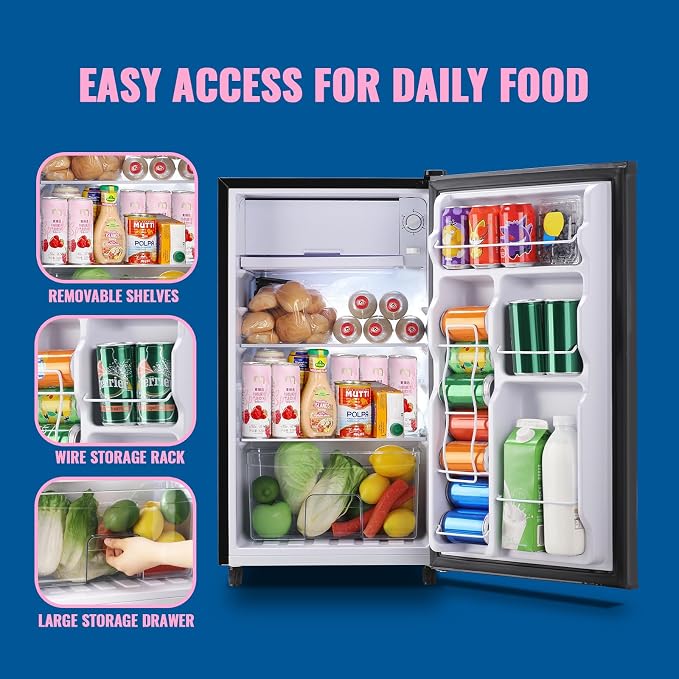 WANAI 3.2 Cu.Ft Mini Fridge - Image 7