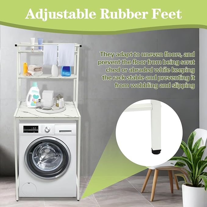 Laundry Room Storage Organizer, 3 Tier Over The Washer and Dryer Storage Shelves - Image 4
