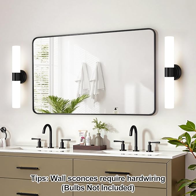 Wall Sconces Set of Two, Modern Bathroom Sconces Wall Lighting - Image 7