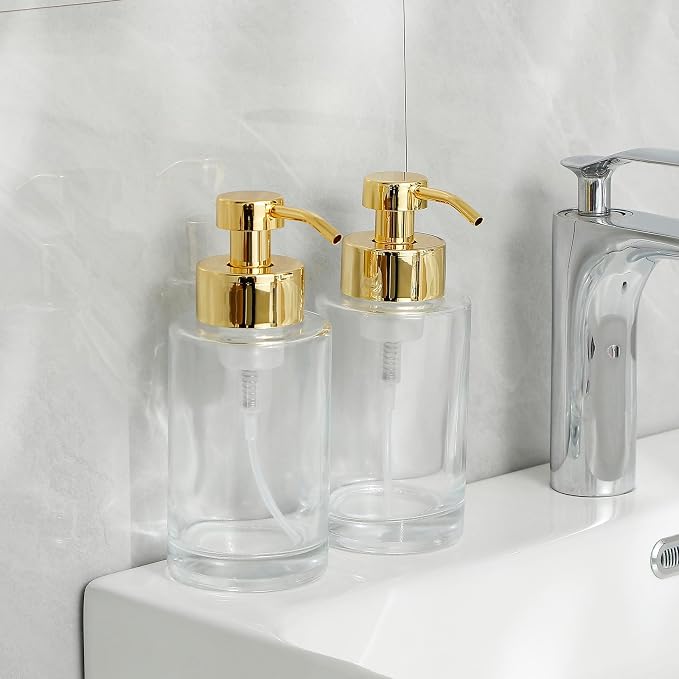 Foaming Soap Dispenser Set, 12 Oz Glass Hand Soap Dispenser - Image 2