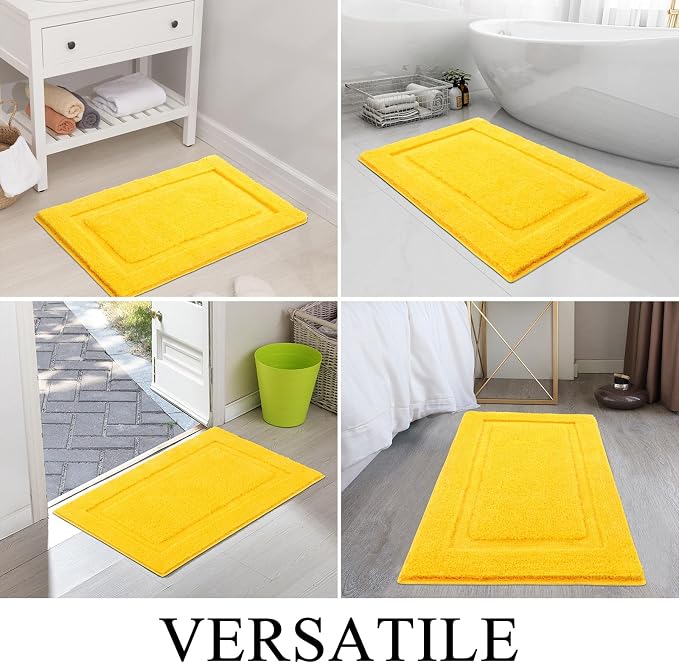 SHACOS Bathroom Toilet Rugs Set 2 Pieces Soft Absorbent Bath Rugs - Image 9