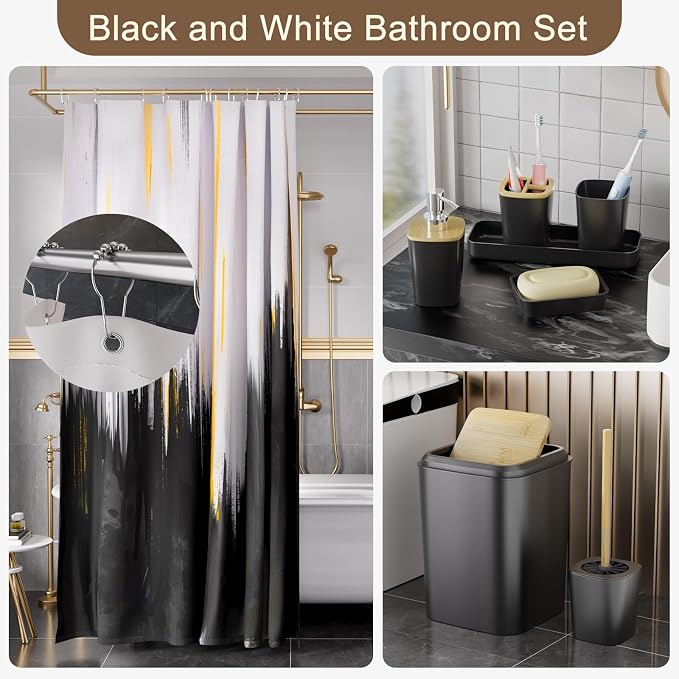 Black Bathroom Accessories Set - Image 4