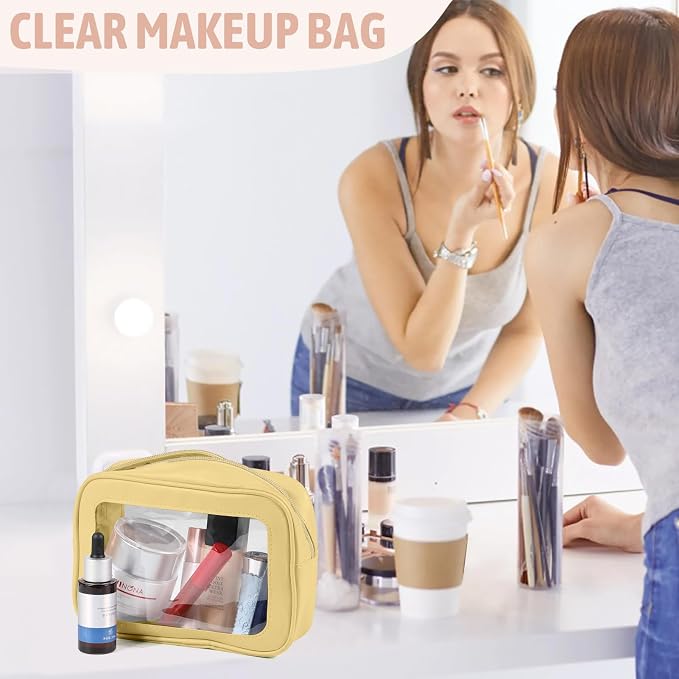 3PCS Clear Toiletry Bag, TSA Approved Travel Pouch - Image 2