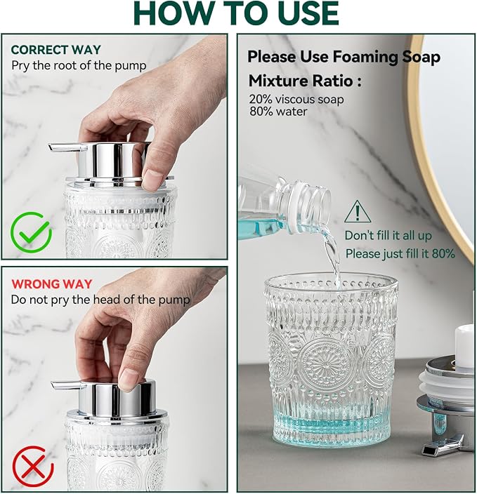 Glass Foaming Soap Dispenser - Image 4
