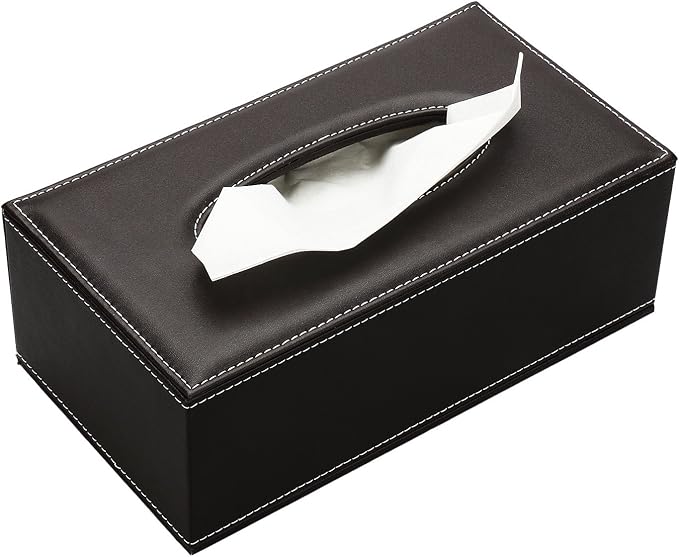 KINGFOM Rectangular PU Leather Tissue Box Cover by KingfomLeatherHomeOfficeDecor