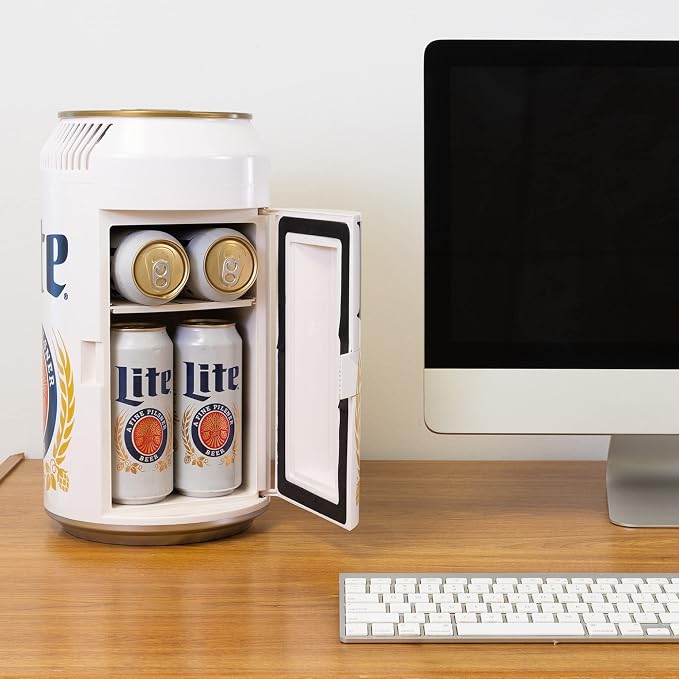 Miller Lite 8 Can Thermoelectric Mini Fridge 5.4 L/ 5.7 Quarts Capacity - Image 3