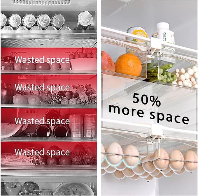 URALFA Fridge Drawer Organizer, Adjustable Refrigerator Drawers - Image 7