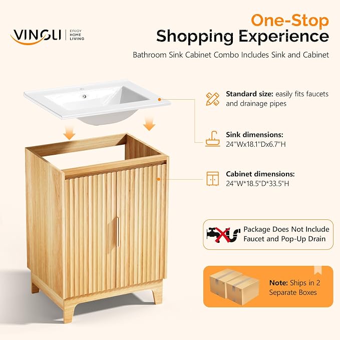 VINGLI 24 Inch Bathroom Vanity - Image 10