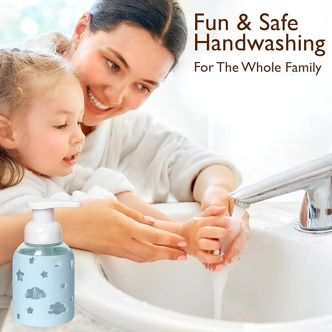 SoCal Suds & Company Foaming Hand Soap Dispenser Glass, Liquid Soap Pump - Image 7