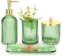 Haturi Bathroom Accessories Set, Toothbrush Holder, Qtip Holder, Vanity Tray by Haturi