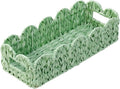 Green Toilet Tank Basket, Toilet Paper Storage Basket Bathroom Counter by WEAVECOMFORTINTOEVERYCORNER