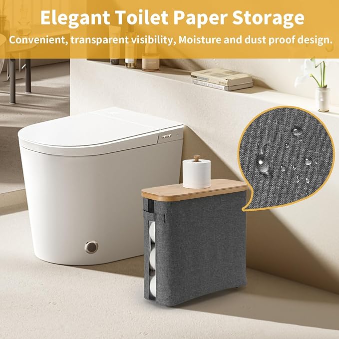 32L Bathroom Toilet Paper Storage Basket - Image 3