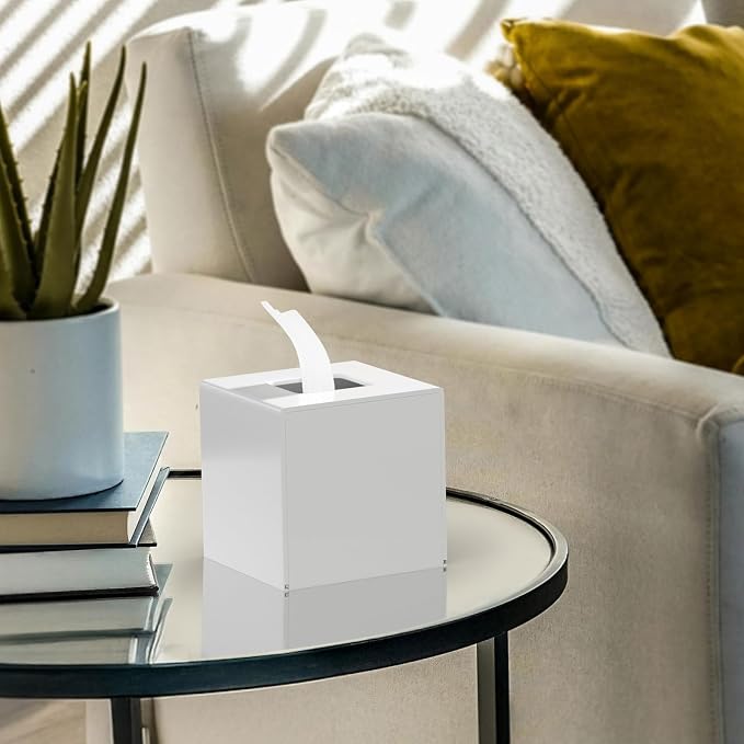 HIIMIEI Acrylic Tissue Box Cover Decorative Square Tissue Holder Napkin - Image 2