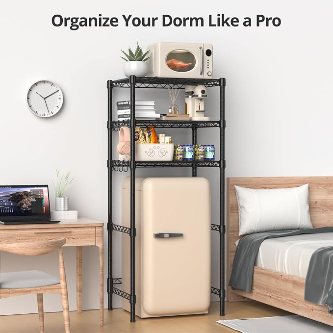 3-Tier Mini Fridge Stand, Adjustable Heavy Duty Storage Shelves, Maximizes - Image 6
