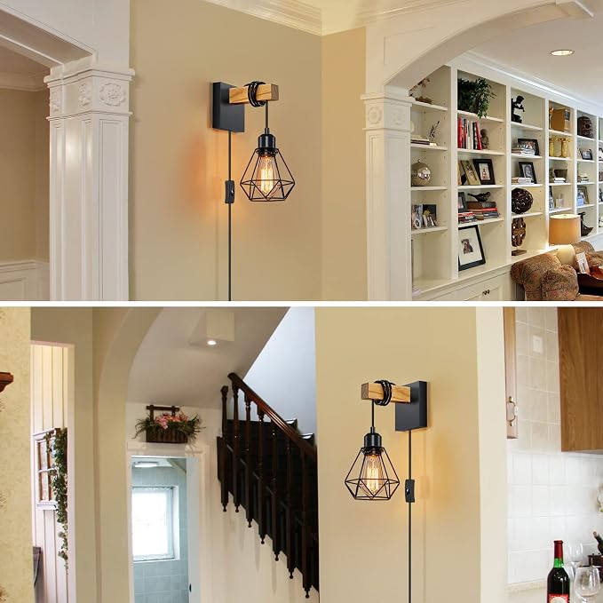 Plug in Wall Sconces Set of Two, Wall Sconce - Image 8