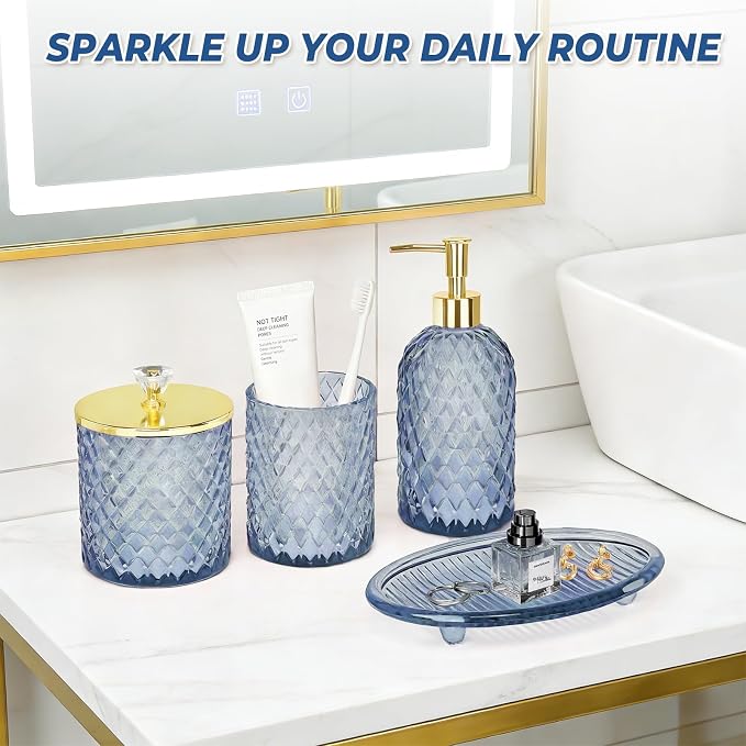 Jenseits Glass Bathroom Accessory Set 4 Piece - Image 5