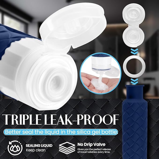 Travel Bottles for Toiletries, TSA Approved Silicone Travel Size Containers for - Image 5